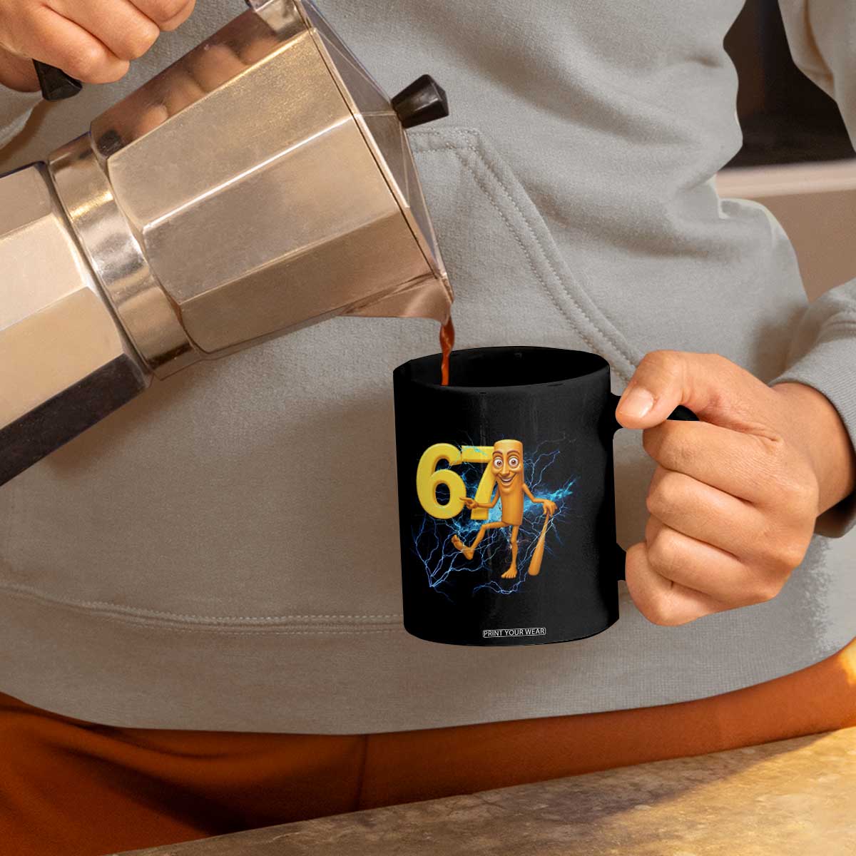 Tung Tung Sahur Six Seven Meme Coffee Mug Funny Gen Z Alpha Gift TS12 Print Your Wear