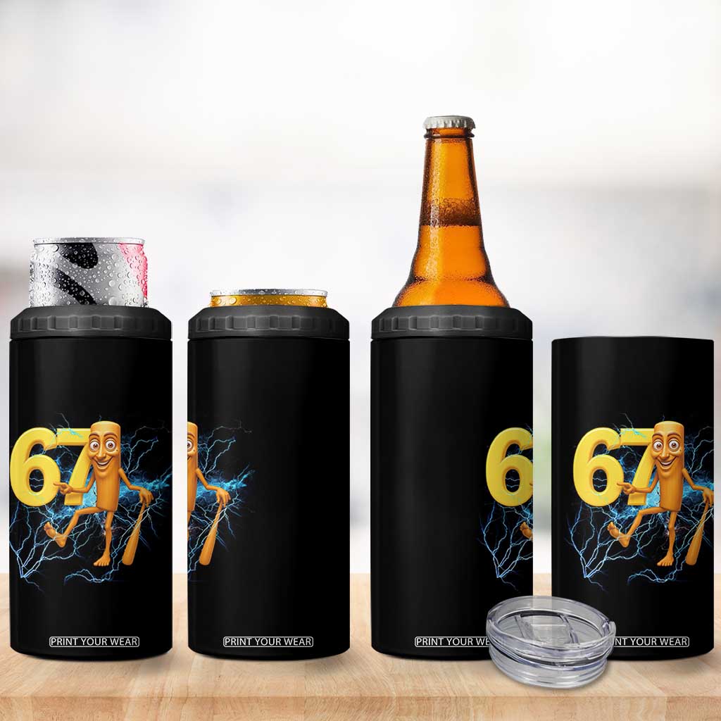 Tung Tung Sahur Six Seven Meme 4 in 1 Can Cooler Tumbler Funny Gen Z Alpha Gift TS12 Print Your Wear