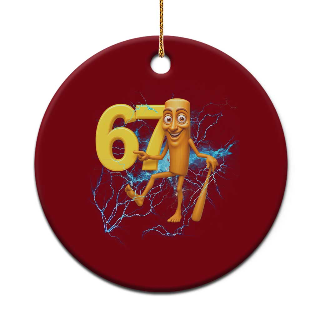 Tung Tung Sahur Six Seven Meme Ceramic Ornament Funny Gen Z Alpha Gift TS12 1pc Red Print Your Wear