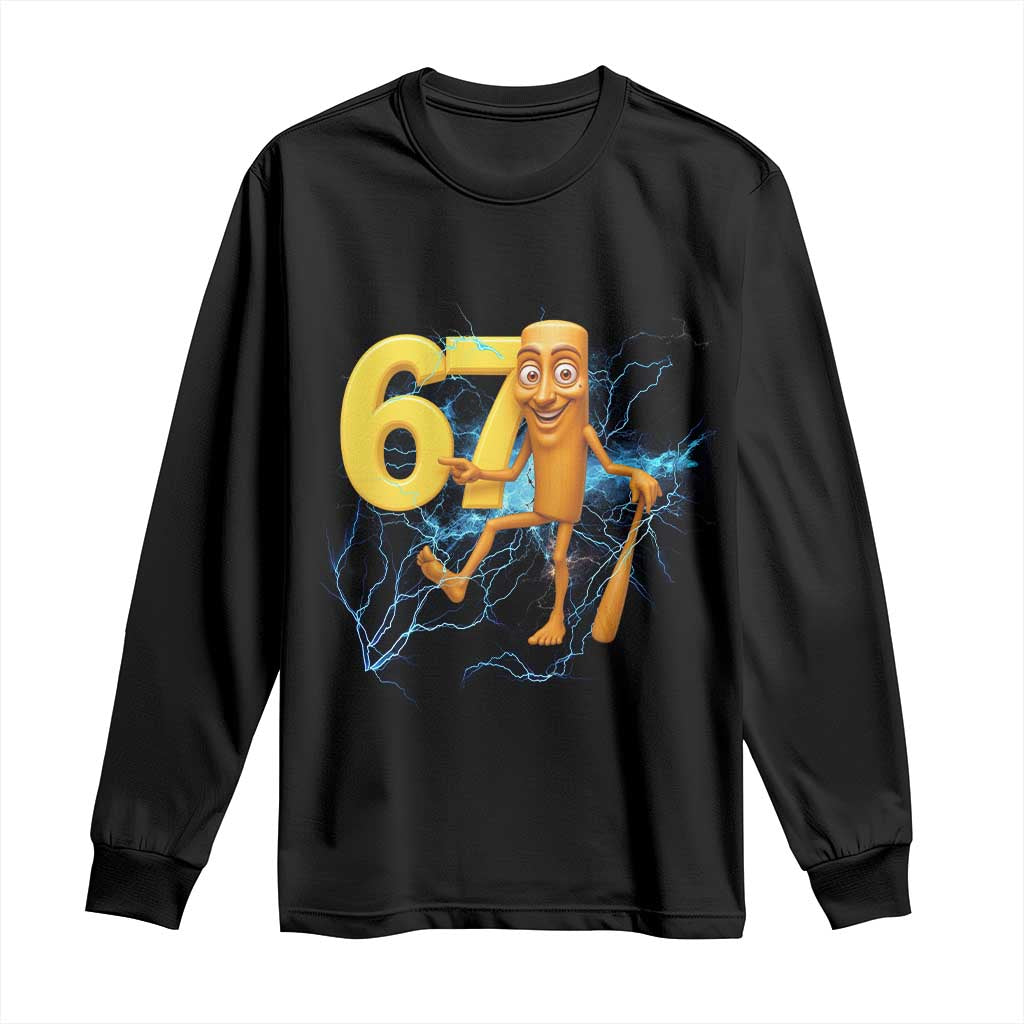 Tung Tung Sahur Six Seven Meme Long Sleeve Shirt Funny Gen Z Alpha Gift TS12 Black Print Your Wear