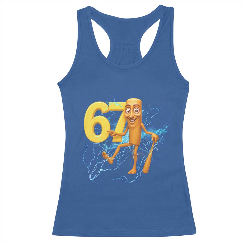 Tung Tung Sahur Six Seven Meme Racerback Tank Top Funny Gen Z Alpha Gift TS12 Royal Blue Print Your Wear