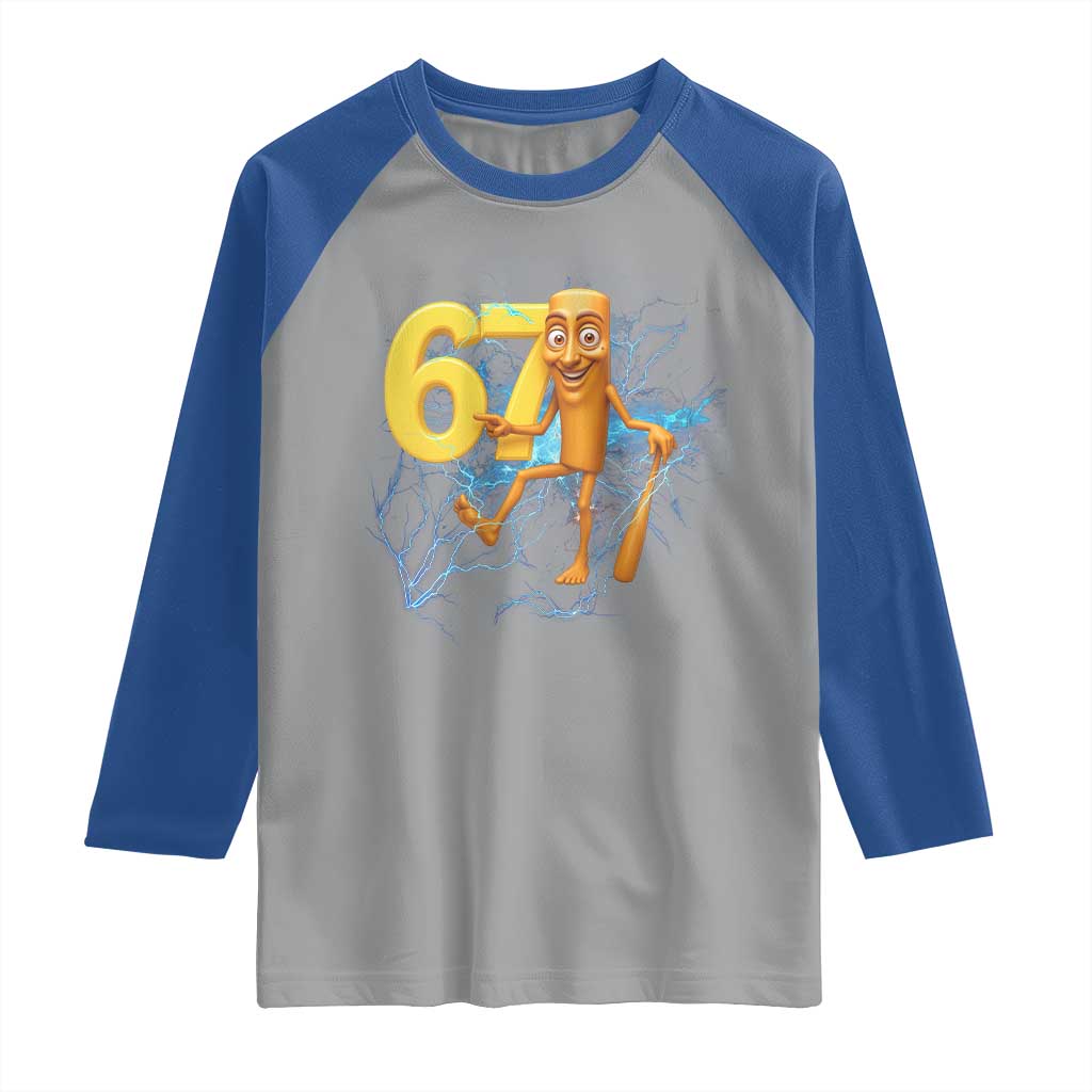 Tung Tung Sahur Six Seven Meme Raglan Shirt Funny Gen Z Alpha Gift TS12 Sport Gray Royal Print Your Wear