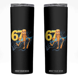 Tung Tung Sahur Six Seven Meme Skinny Tumbler Funny Gen Z Alpha Gift TS12 Black Print Your Wear