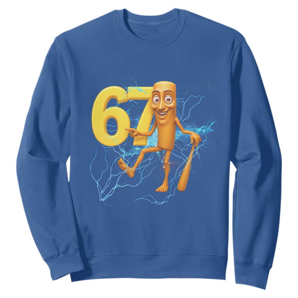 Tung Tung Sahur Six Seven Meme Sweatshirt Funny Gen Z Alpha Gift TS12 Royal Blue Print Your Wear