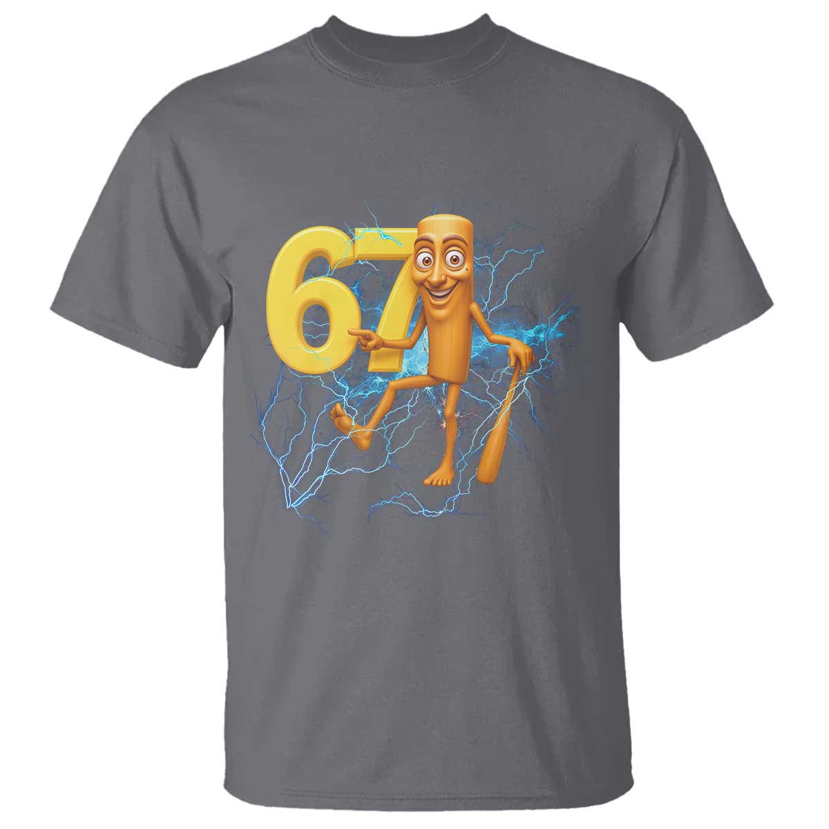 Tung Tung Sahur Six Seven Meme T Shirt Funny Gen Z Alpha Gift TS12 Charcoal Print Your Wear
