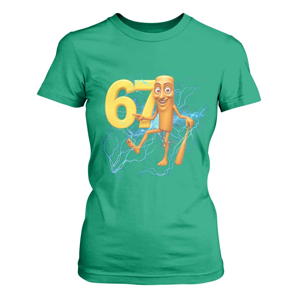 Tung Tung Sahur Six Seven Meme T Shirt For Women Funny Gen Z Alpha Gift TS12 Irish Green Print Your Wear