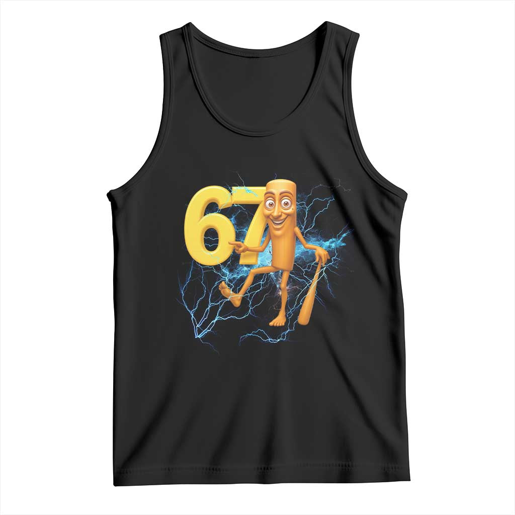 Tung Tung Sahur Six Seven Meme Tank Top Funny Gen Z Alpha Gift TS12 Black Print Your Wear