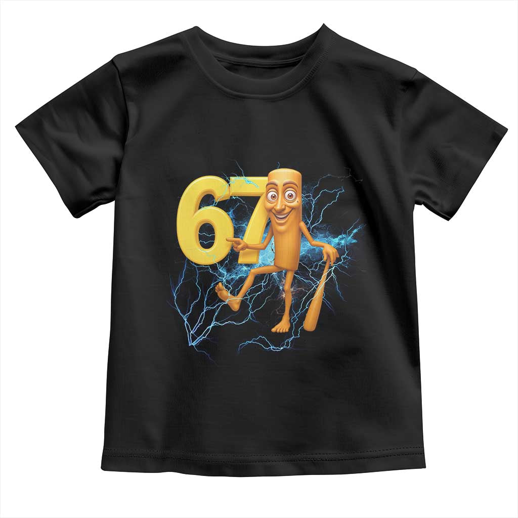 Tung Tung Sahur Six Seven Meme Toddler T Shirt Funny Gen Z Alpha Gift TS12 Black Print Your Wear