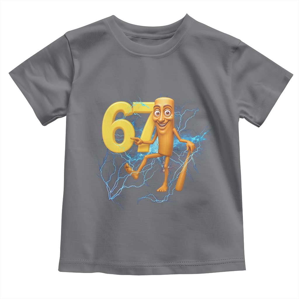 Tung Tung Sahur Six Seven Meme Toddler T Shirt Funny Gen Z Alpha Gift TS12 Charcoal Print Your Wear