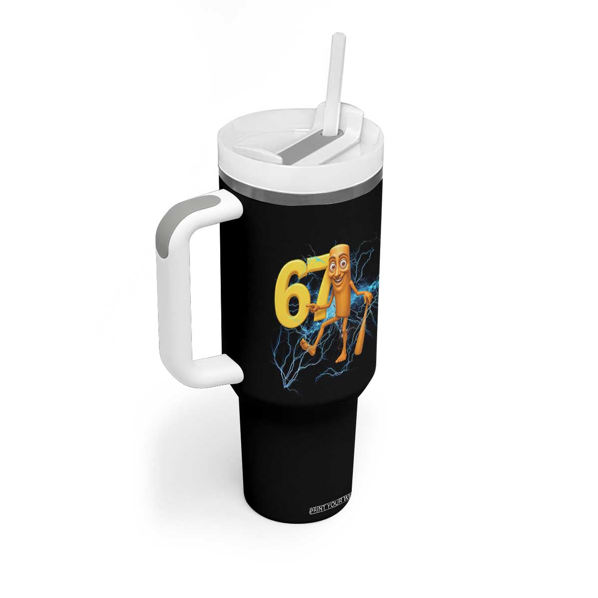 Tung Tung Sahur Six Seven Meme Tumbler With Handle Funny Gen Z Alpha Gift TS12 Print Your Wear