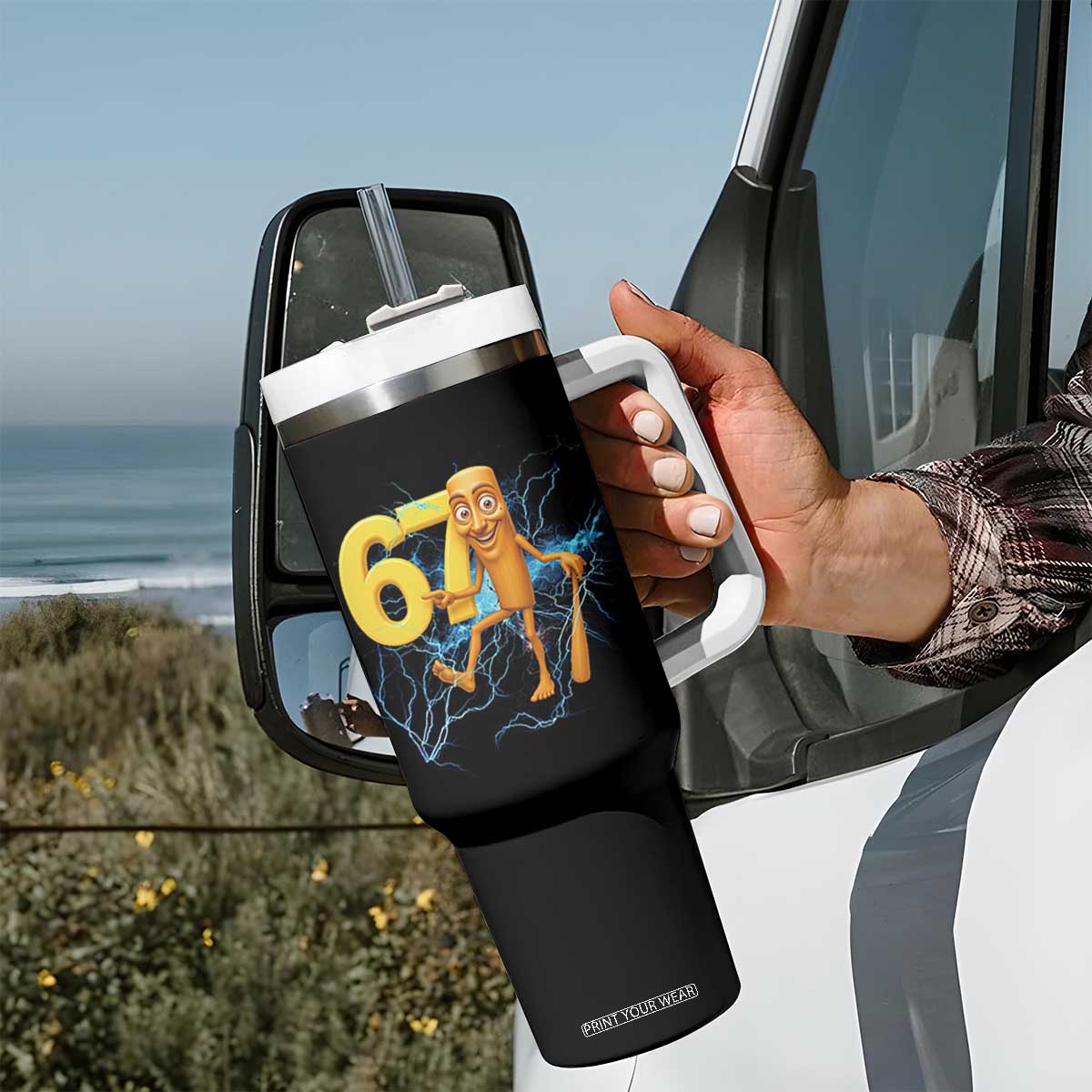 Tung Tung Sahur Six Seven Meme Tumbler With Handle Funny Gen Z Alpha Gift TS12 Print Your Wear
