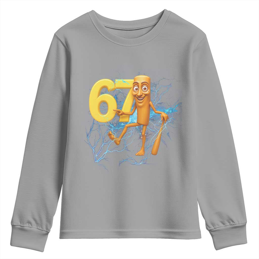 Tung Tung Sahur Six Seven Meme Youth Sweatshirt Funny Gen Z Alpha Gift TS12 Sport Gray Print Your Wear