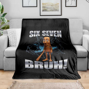 Tung Tung Sahur Six Seven Meme Throw Blanket Funny 67 Gen Alpha Gift TS12 Print Your Wear