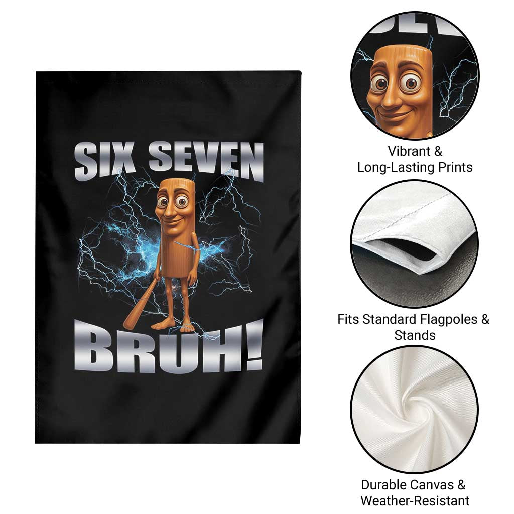 Tung Tung Sahur Six Seven Meme Garden Flag Funny 67 Gen Alpha Gift TS12 Print Your Wear