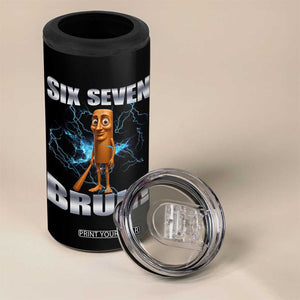 Tung Tung Sahur Six Seven Meme 4 in 1 Can Cooler Tumbler Funny 67 Gen Alpha Gift TS12 Print Your Wear