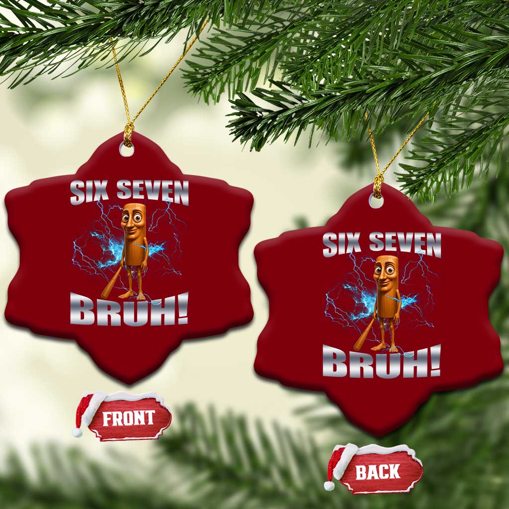 Tung Tung Sahur Six Seven Meme Ceramic Ornament Funny 67 Gen Alpha Gift TS12 Print Your Wear