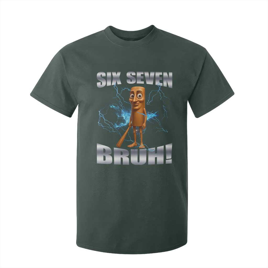 Tung Tung Sahur Six Seven Meme T Shirt For Kid Funny 67 Gen Alpha Gift TS12 Dark Forest Green Print Your Wear