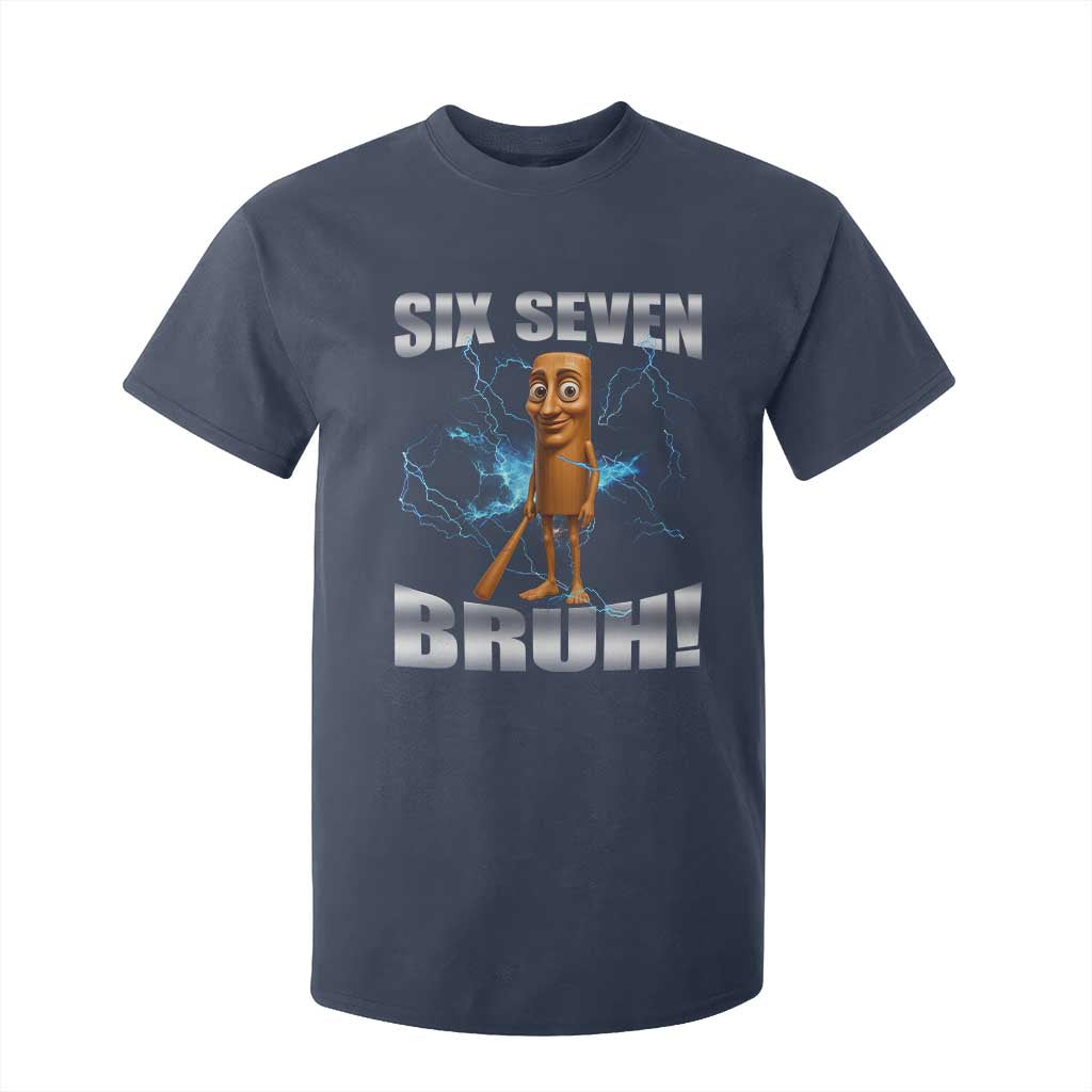Tung Tung Sahur Six Seven Meme T Shirt For Kid Funny 67 Gen Alpha Gift TS12 Navy Print Your Wear