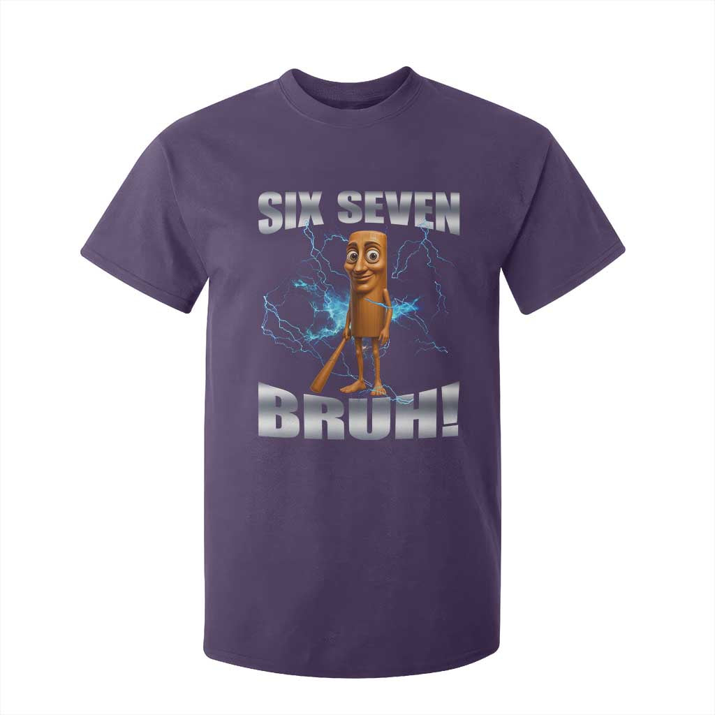 Tung Tung Sahur Six Seven Meme T Shirt For Kid Funny 67 Gen Alpha Gift TS12 Purple Print Your Wear