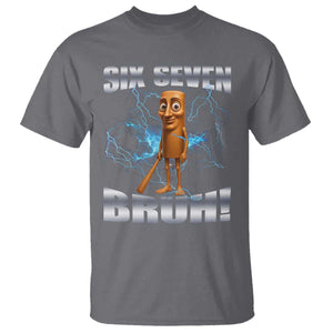 Tung Tung Sahur Six Seven Meme T Shirt - Funny 67 Gen Alpha Gift Viral Humor Tee TS12 Charcoal Print Your Wear