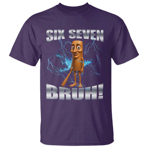 Tung Tung Sahur Six Seven Meme T Shirt - Funny 67 Gen Alpha Gift Viral Humor Tee TS12 Purple Print Your Wear