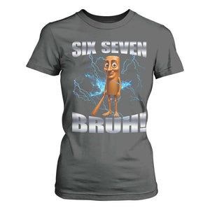 Tung Tung Sahur Six Seven Meme T Shirt For Women Funny 67 Gen Alpha Gift TS12 Dark Heather Print Your Wear