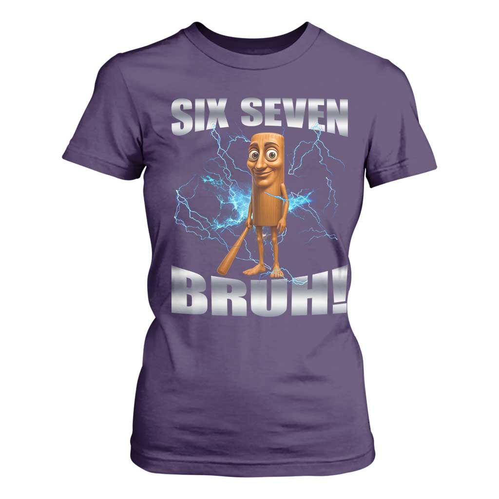 Tung Tung Sahur Six Seven Meme T Shirt For Women Funny 67 Gen Alpha Gift TS12 Purple Print Your Wear