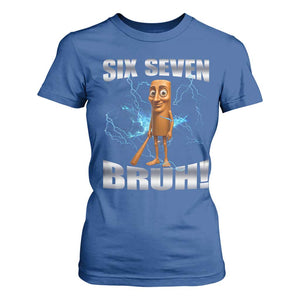 Tung Tung Sahur Six Seven Meme T Shirt For Women Funny 67 Gen Alpha Gift TS12 Royal Blue Print Your Wear
