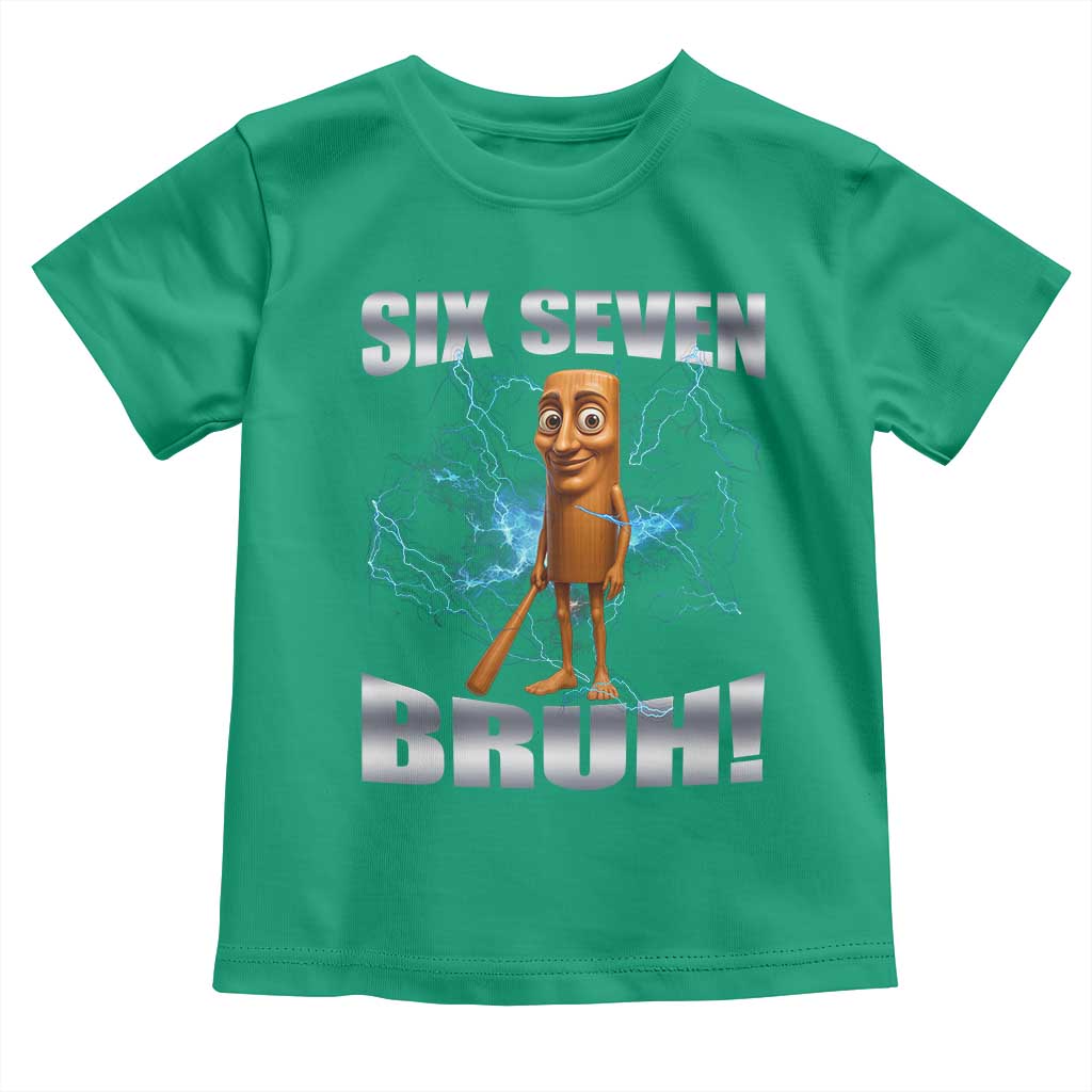 Tung Tung Sahur Six Seven Meme Toddler T Shirt Funny 67 Gen Alpha Gift TS12 Irish Green Print Your Wear