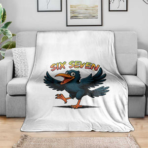 Funny Raven Six Seven Meme Trending Gift Throw Blanket TS12 Print Your Wear