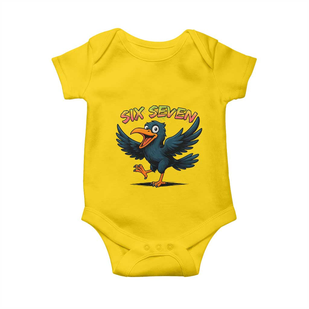 Funny Raven Six Seven Meme Trending Gift Baby Onesie TS12 Daisy Print Your Wear