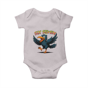Funny Raven Six Seven Meme Trending Gift Baby Onesie TS12 Ice Gray Print Your Wear