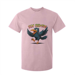 Funny Raven Six Seven Meme Trending Gift T Shirt For Kid TS12 Light Pink Print Your Wear