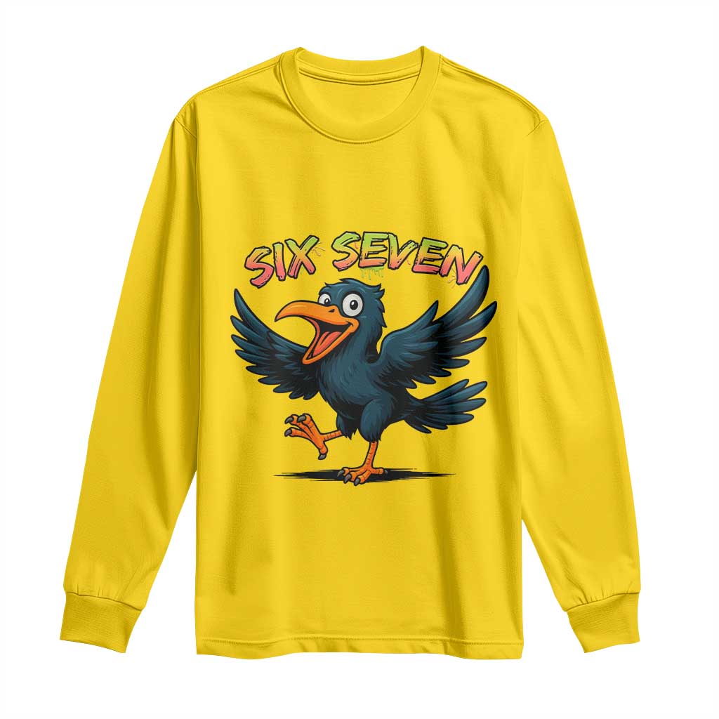 Funny Raven Six Seven Meme Trending Gift Long Sleeve Shirt TS12 Daisy Print Your Wear
