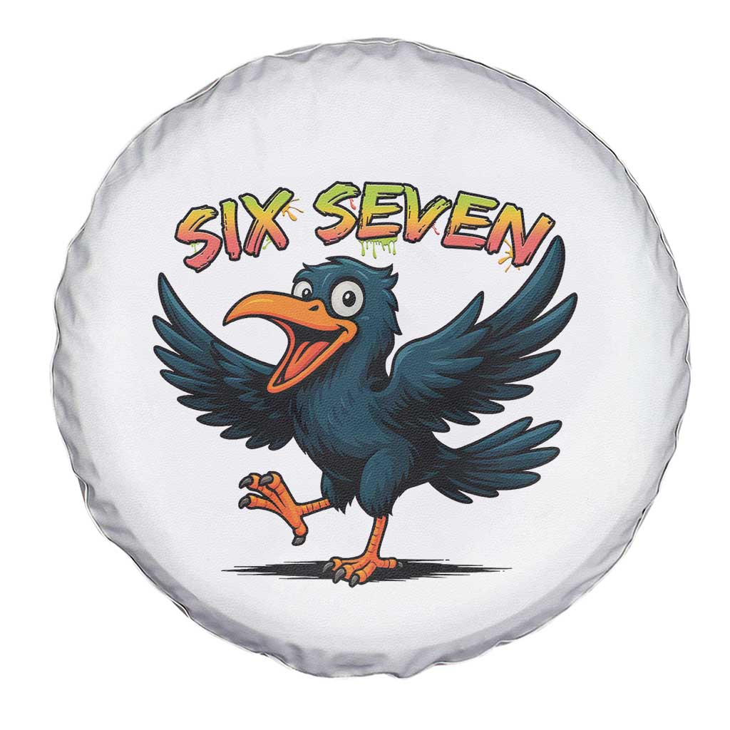 Funny Raven Six Seven Meme Trending Gift Spare Tire Cover TS12 Print Your Wear
