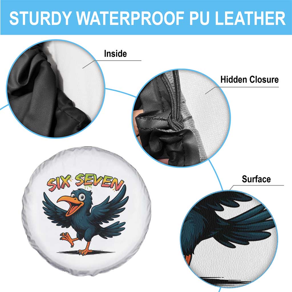 Funny Raven Six Seven Meme Trending Gift Spare Tire Cover TS12 Print Your Wear