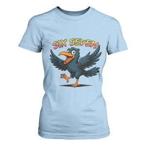 Funny Raven Six Seven Meme Trending Gift T Shirt For Women TS12 Light Blue Print Your Wear