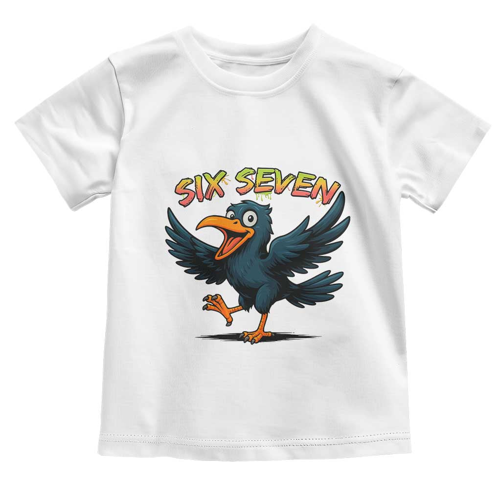 Funny Raven Six Seven Meme Trending Gift Toddler T Shirt TS12 White Print Your Wear