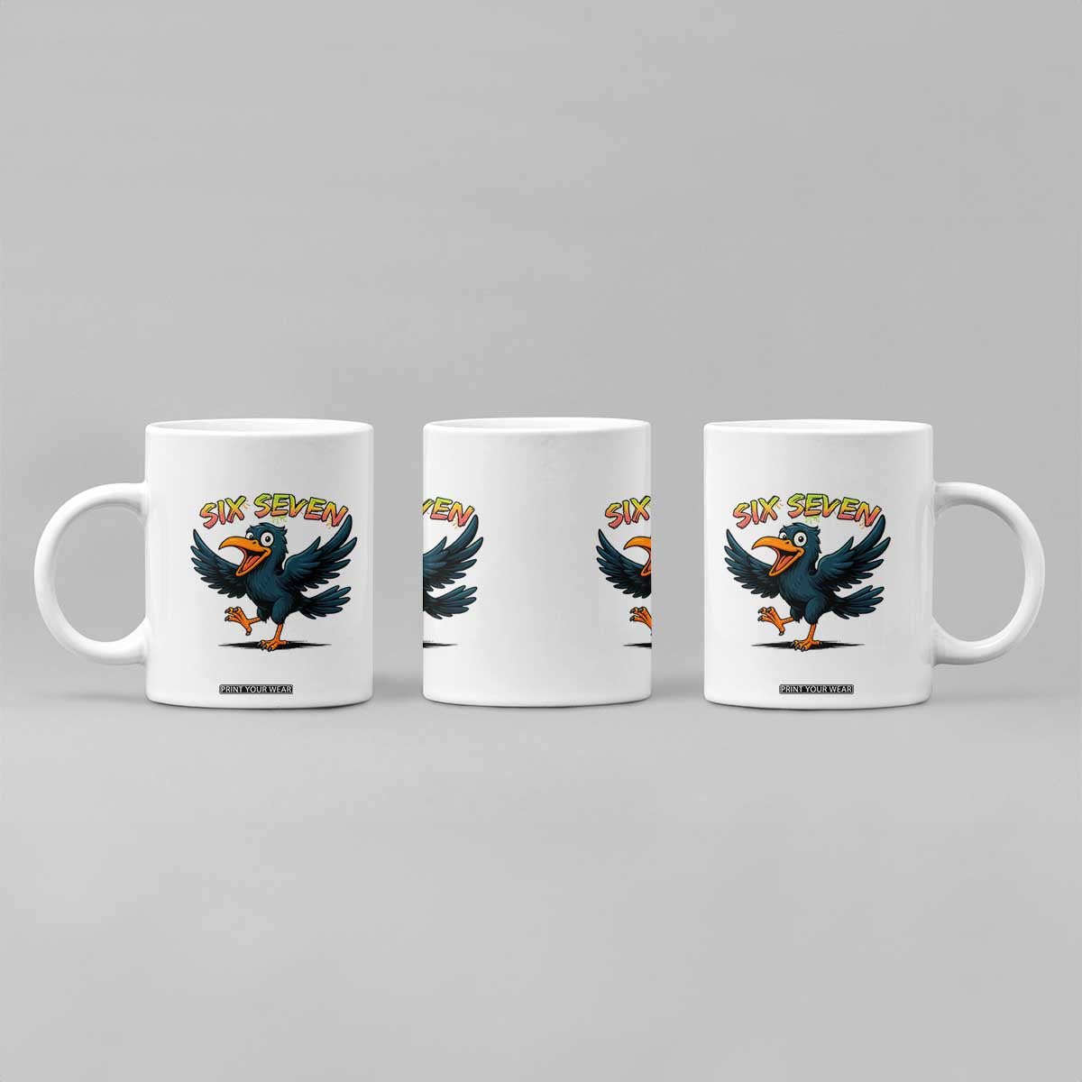 Funny Raven Six Seven Meme Trending Gift Coffee Mug TS12 Print Your Wear