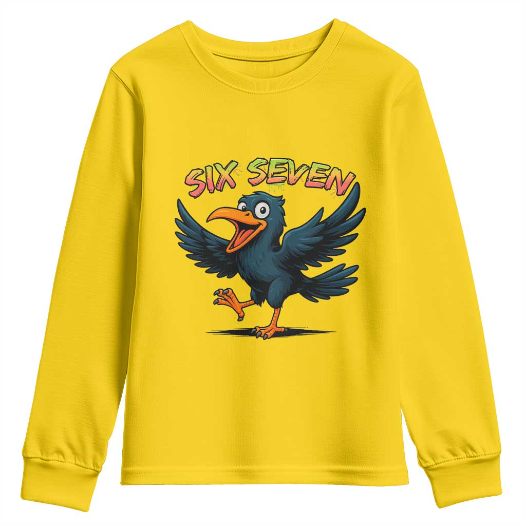 Funny Raven Six Seven Meme Trending Gift Youth Sweatshirt TS12 Daisy Print Your Wear