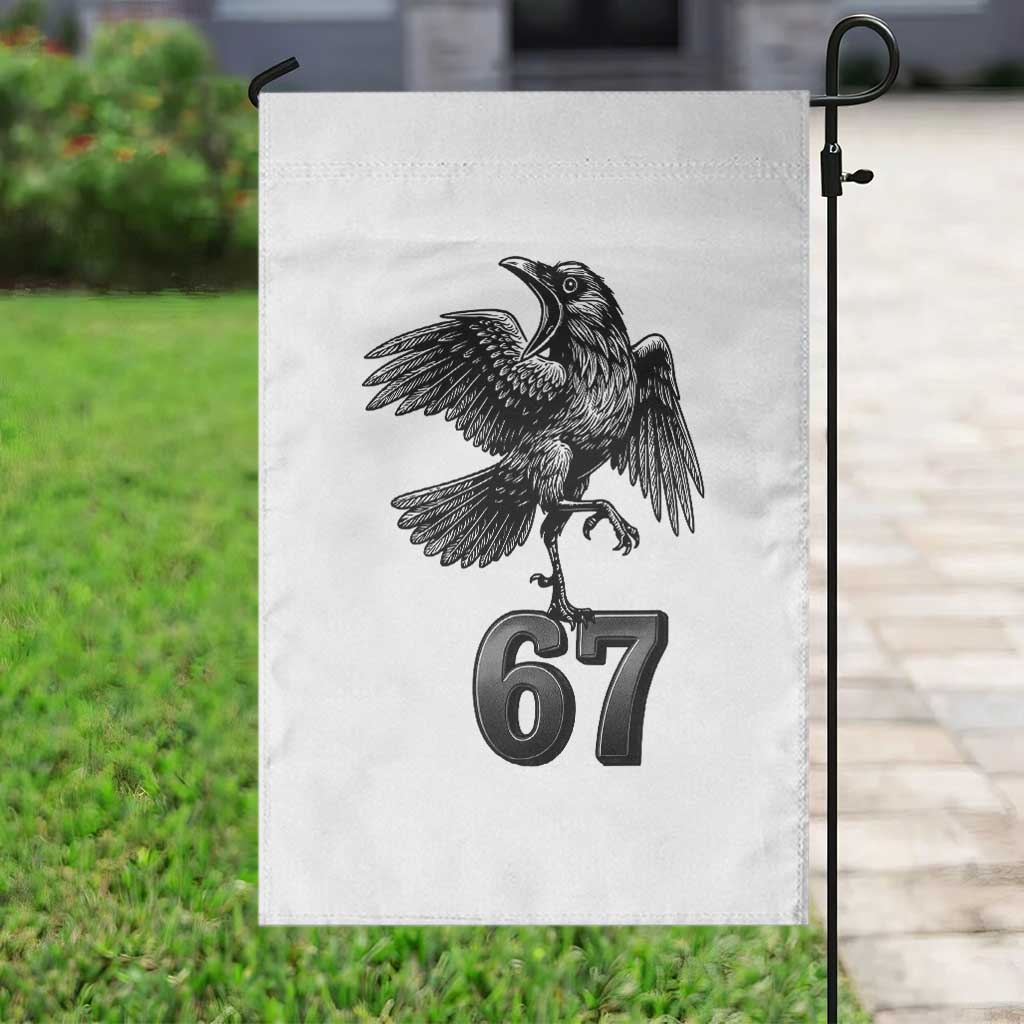Funny Raven Brainrot Six Seven Meme Gift Garden Flag TS12 Print Your Wear