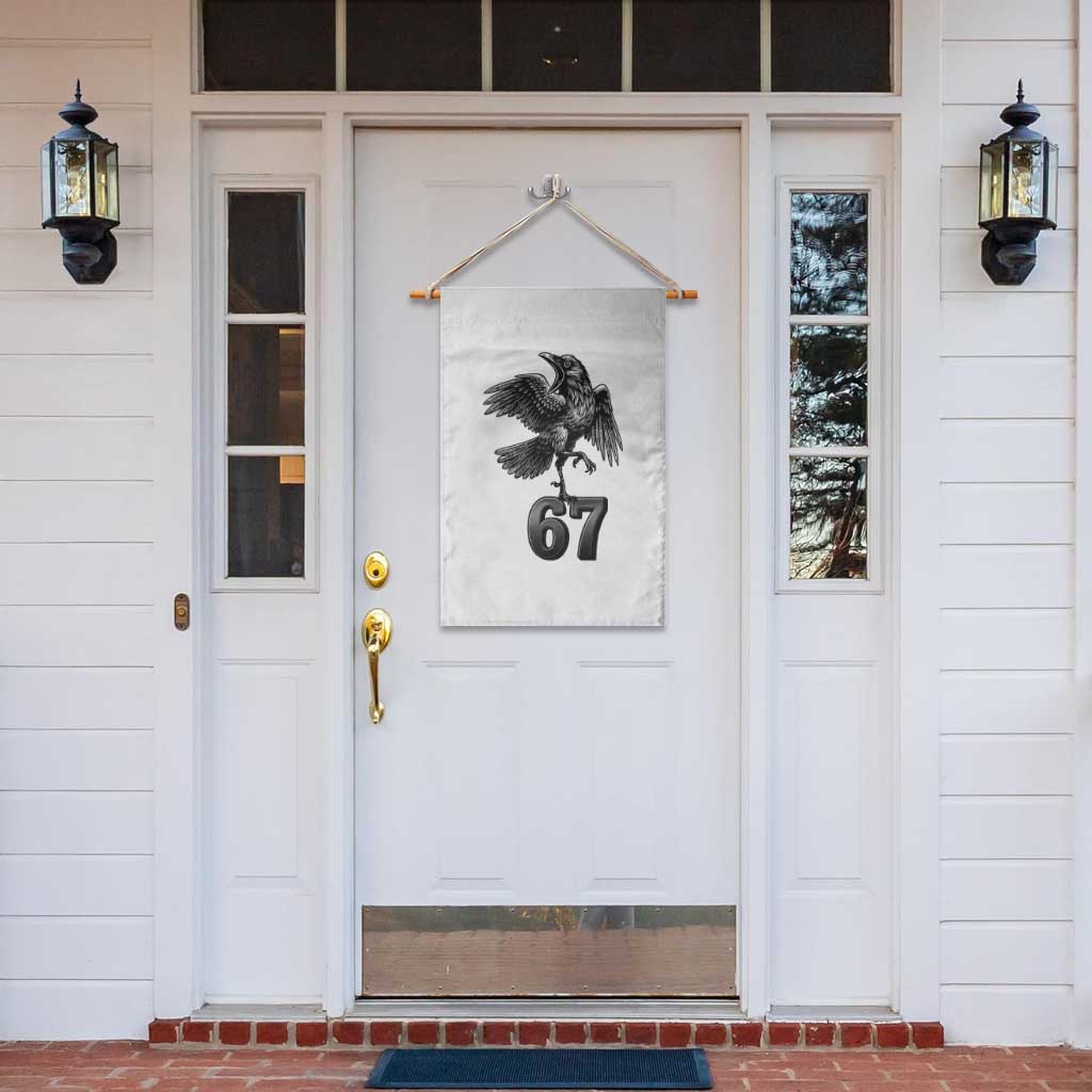 Funny Raven Brainrot Six Seven Meme Gift Garden Flag TS12 Print Your Wear