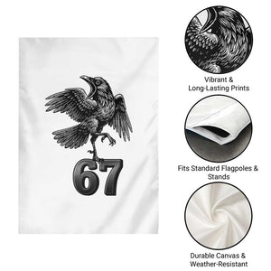 Funny Raven Brainrot Six Seven Meme Gift Garden Flag TS12 Print Your Wear