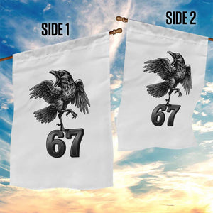 Funny Raven Brainrot Six Seven Meme Gift Garden Flag TS12 Print Your Wear