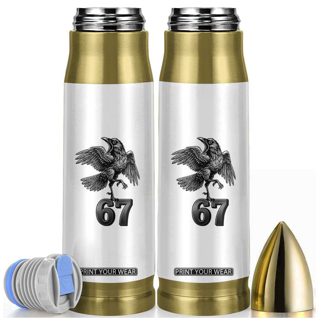 Funny Raven Brainrot Six Seven Meme Gift Bullet Tumbler TS12 White Print Your Wear
