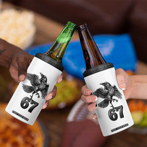 Funny Raven Brainrot Six Seven Meme Gift 4 in 1 Can Cooler Tumbler TS12 Print Your Wear