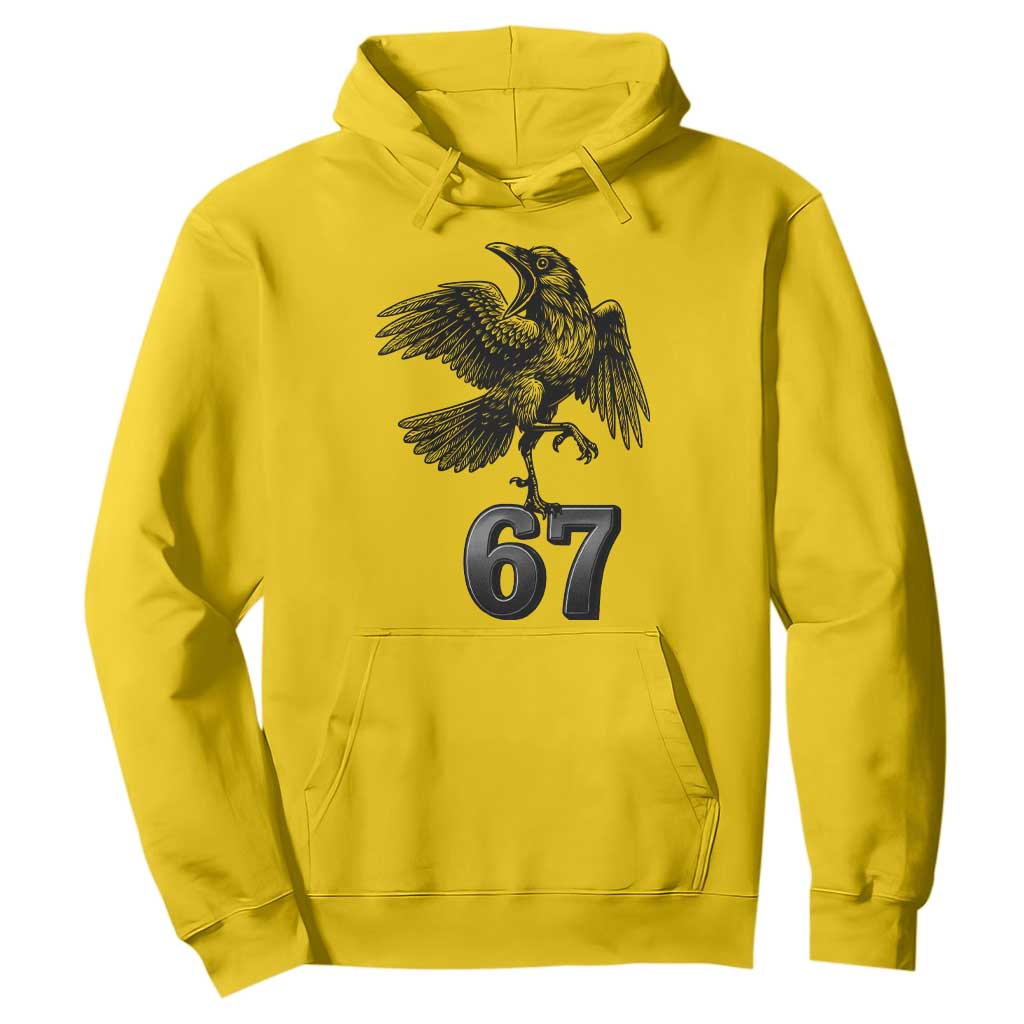 Funny Raven Brainrot Six Seven Meme Gift Hoodie TS12 Daisy Print Your Wear