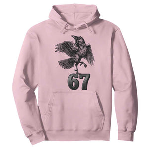 Funny Raven Brainrot Six Seven Meme Gift Hoodie TS12 Light Pink Print Your Wear
