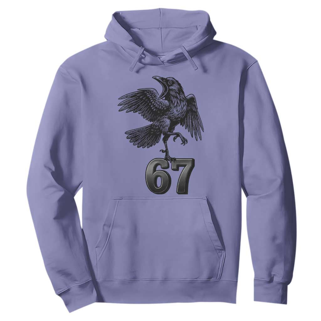 Funny Raven Brainrot Six Seven Meme Gift Hoodie TS12 Violet Print Your Wear