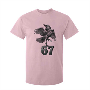 Funny Raven Brainrot Six Seven Meme Gift T Shirt For Kid TS12 Light Pink Print Your Wear